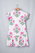 Floral Print Rick Rack Embroidery Drop Waist Mini Dress