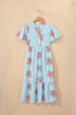 Floral Print Rick Rack Flutter Sleeve Maxi Dress