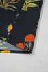 Floral Print Rick Rack Frilled V Neck Short Sleeve Blouse