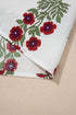 Floral Print Rick Rack Trim Short Sleeve Cotton Blouse