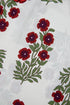 Floral Print Rick Rack Trim Short Sleeve Cotton Blouse