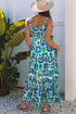 Floral Print Rick Rack Trim Southern Belle Maxi Dress