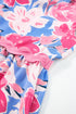 Floral Print Rickrack Trim Tiered Mini Dress