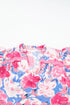 Floral Print Rickrack Trim Tiered Mini Dress