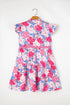 Floral Print Rickrack Trim Tiered Mini Dress