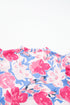 Floral Print Rickrack Trim Tiered Mini Dress