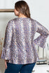 Floral Print Round Neck Babydoll Plus Size Top
