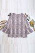 Floral Print Round Neck Babydoll Plus Size Top
