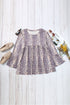 Floral Print Round Neck Babydoll Plus Size Top