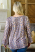 Floral Print Round Neck Babydoll Plus Size Top
