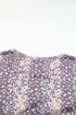 Floral Print Round Neck Babydoll Plus Size Top