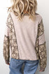 Floral Print Round Neck Long Sleeve Shift Top