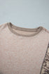 Floral Print Round Neck Long Sleeve Shift Top