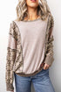 Floral Print Round Neck Long Sleeve Shift Top