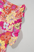 Floral Print Ruffle Short Sleeve Southern Belle Blouse