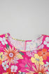 Floral Print Ruffle Short Sleeve Southern Belle Blouse