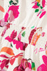 Floral Print Ruffle Sleeve A Line Plus Size Midi Dress
