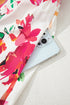 Floral Print Ruffle Sleeve A Line Plus Size Midi Dress