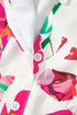 Floral Print Ruffle Sleeve A Line Plus Size Midi Dress