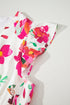 Floral Print Ruffle Sleeve A Line Plus Size Midi Dress