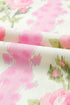 Floral Print Ruffle Sleeve Cotton Round Neck Blouse