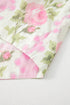Floral Print Ruffle Sleeve Cotton Round Neck Blouse
