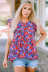 Floral Print Ruffle Sleeve Tiered Babydoll Top