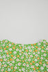 Floral Print Ruffle Sleeve V Neck Viscose Blouse