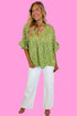 Floral Print Ruffle Sleeve V Neck Viscose Blouse