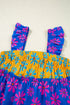 Floral Print Ruffle Strap Tiered Babydoll Top