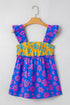 Floral Print Ruffle Strap Tiered Babydoll Top
