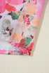 Floral Print Ruffle Trim Button Front Blouse