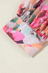 Floral Print Ruffle Trim Button Front Blouse