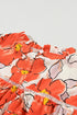 Floral Print Ruffled Mock Neck Woven Blouse