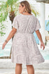 Floral Print Ruffled Short Sleeve A Line Mini Dress