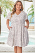 Floral Print Ruffled Short Sleeve A Line Mini Dress