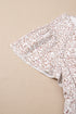 Floral Print Ruffled Short Sleeve A Line Mini Dress