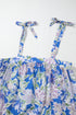 Floral Print Self-tie Straps Flowy Ruffle Long Dress