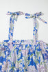 Floral Print Self-tie Straps Flowy Ruffle Long Dress