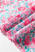 Floral Print Sheer Mesh Mock Neck Long Sleeve Top