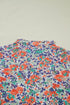Floral Print Sheer Mesh Mock Neck Long Sleeve Top