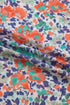 Floral Print Sheer Mesh Mock Neck Long Sleeve Top