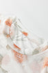 Floral Print Sheer Mesh Round Neck Long Sleeve Top
