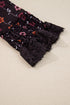 Floral Print Sheer Mesh Smocked Cuff Slim Fit Bodysuit