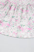 Floral Print Shirred Bodice Balloon Sleeve Babydoll Blouse