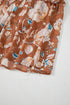 Floral Print Shirred Square Neck High Waist Maxi Dress