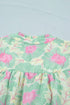 Floral Print Short Puff Sleeve Southern Belle Blouse