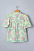 Floral Print Short Puff Sleeve Southern Belle Blouse