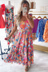 Floral Print Sleeveless Ruffle Tiered Maxi Dress