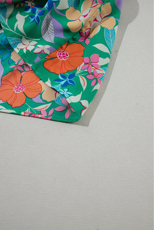 Floral Print Sleeveless Ruffle Tiered Maxi Dress